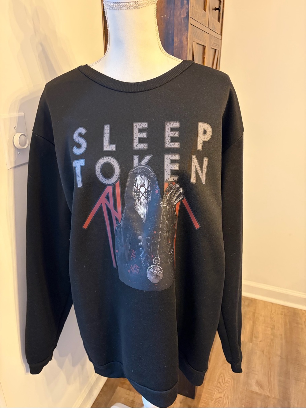 Sleeptoken Black Graphic Crewneck Sweater
